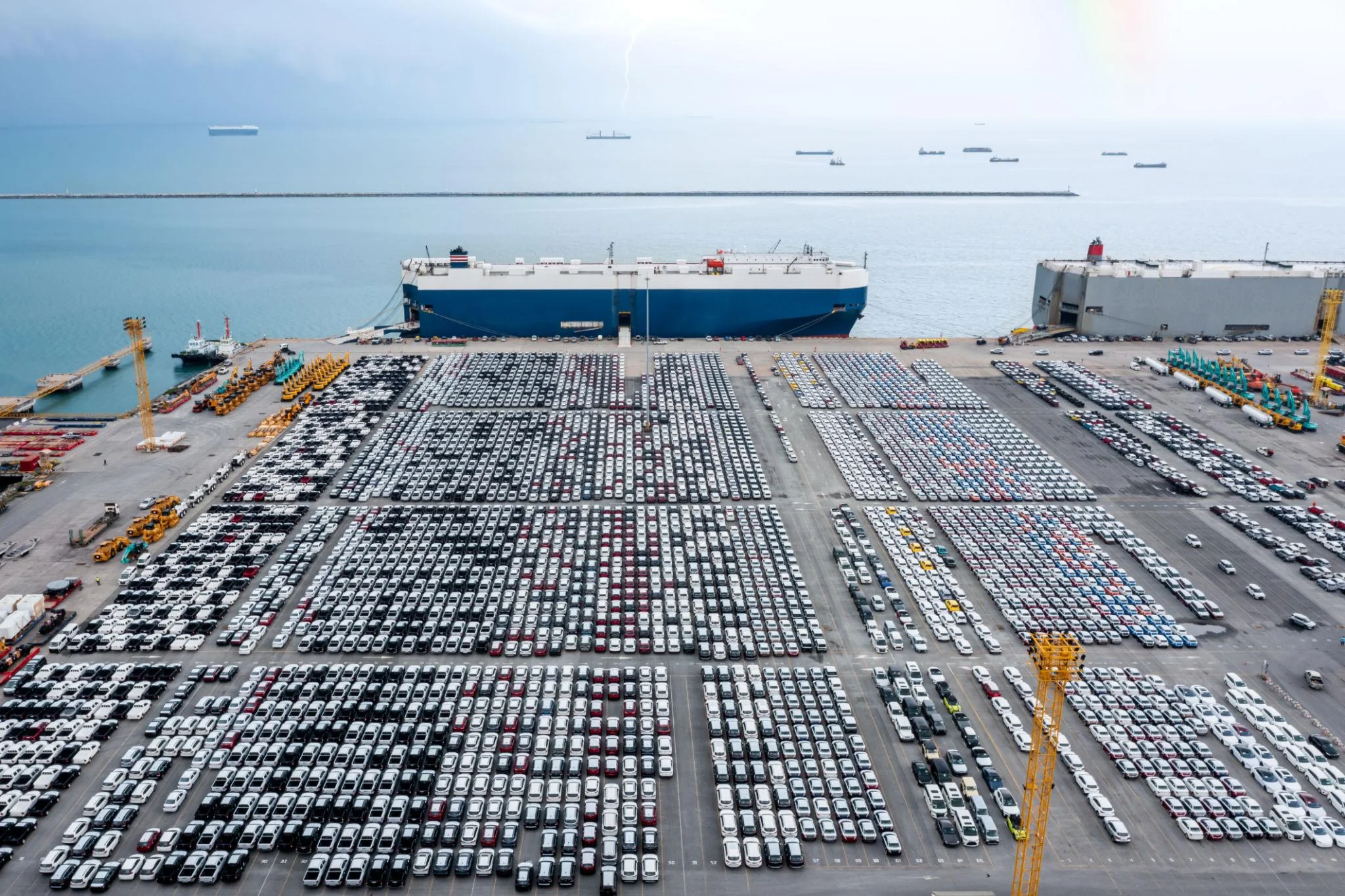 port inventory aerial view